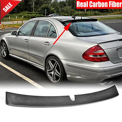 Real Carbon Rear Roof Spoiler Wing For Mercedes Benz W211 E350 E500 E55 E63 AMG • $160.55