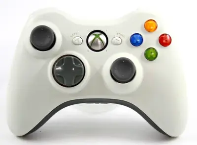 Genuine Official Microsoft Xbox 360 Wireless Controller (White) • $40.50