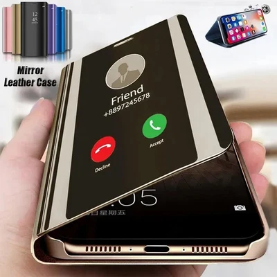 $11.69 • Buy For Samsung S23 Ultra S22 S21 S20FE S10 Note20 Mirror Plating Case Leather Cover