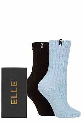 £10.99 • Buy Ladies 2 Pair Elle Boucle Gift Boxed Boot Socks