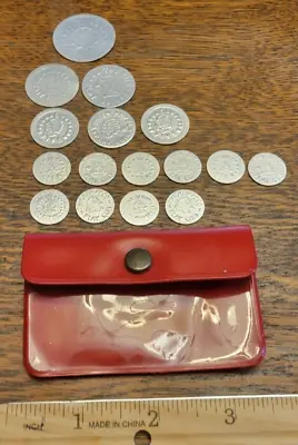 Vintage Aluminum Metal Play Money Coins Lot Of 16 Coins • $699