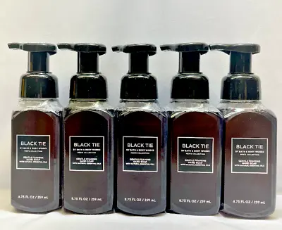 5 Black Tie Men's Collection Bath & Body Works Gentle Foaming Hand Soap 8.75 Oz • $39.93