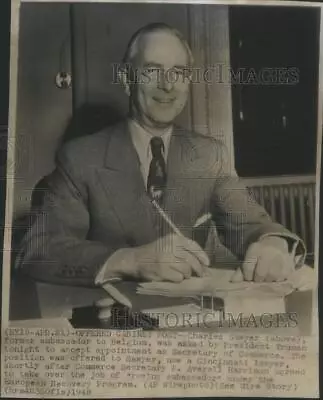 1948 Press Photo Charles W Sawyer American Secretary Of Commerce United States • $15.99