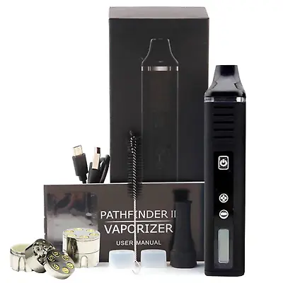 Dry Herb Vaporizer Pathfinder V2 2200mAh Battery Vape *Free Grinder* Black • £28.99