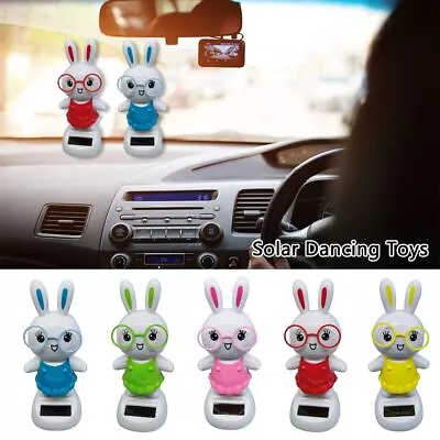 Desk Swinging Rabbit Dancer Solar Dancing Toys Car Decoration Solar Powered Toy • £4.83