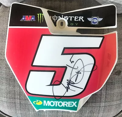 Ryan Dungey #5 Signed Red Front Number Plate KTM - Supercross - Replica • $289