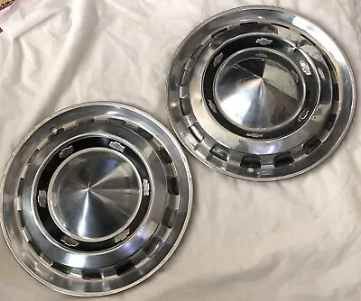 Vintage 1956 Chevrolet Chevy 150 210 Hub Caps Belair Wheel Covers ( Lot Of 2 ) • $29.99