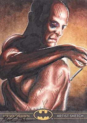 DC COMICS Batman: The Legend Sketch Card By Matt Glebe  Of Victor Zsasz • $377.75