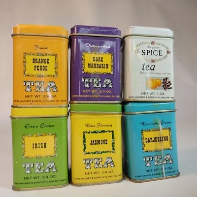 John Wagner & Son's Vintage Tea Tin Lot (6) • $19.99