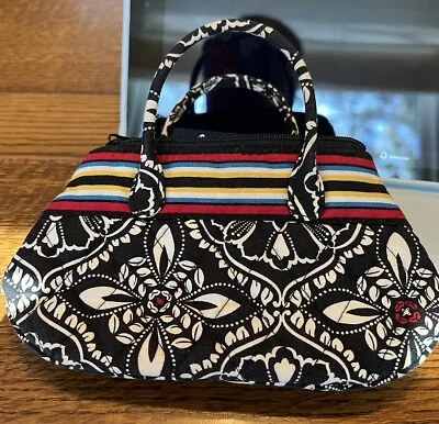 NWOT Vera Bradley Barcelona Caitlyn Mini Tiny Purse Retired Black & White Print • $9