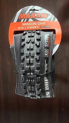 Maxxis Minion DHF - EXO PROTECTION  -  Tubless Ready - Black 27.5 X 2.5 • $25.42