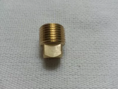 1/4  Male NPT Square Head Plug Brass Pipe Fitting Fuel Water Gas • $5.99