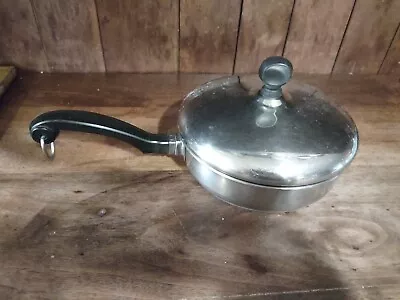 Vintage Farberware P.Y. Stainless Steel Aluminum Clad 7  Sauce Pan W/Lid • $24.99