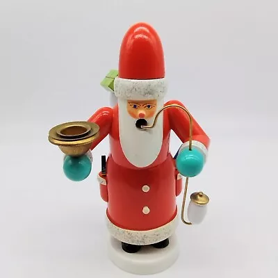 Handcrafted Wooden Santa Claus Candle Holder German Incense Smoker Germany  • $40