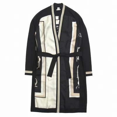 $4162.83 • Buy 23Ss Hermes Ex Libris Carriage Long Cardigan Ex-Libris Coat Silk Scarf Pattern C