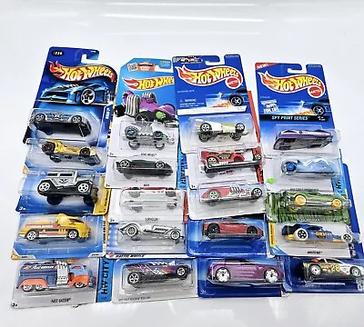 Hot Wheels Lot Of 20 Cars New On Card Max Steel Motorcycle Hummer Ambulance  • $0.99