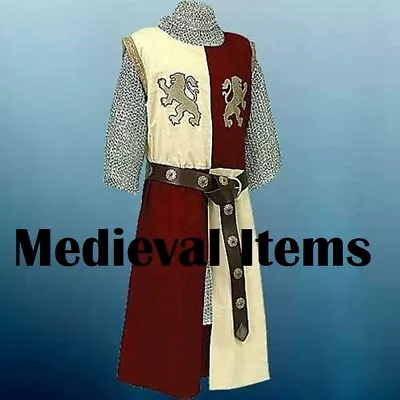 Mens Tunic Lion Heart Men Cosplay Medieval Renaissance Costume Role Play • £87.60