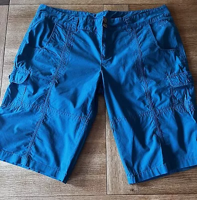 Mantaray Ladies Cargo Shorts Size 18 Teal Green/Blue • £5