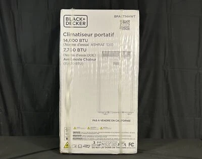 $354.99 • Buy Black + Decker BPACT14HWT Portable Air Conditioner 14000 BTU New Factory Sealed