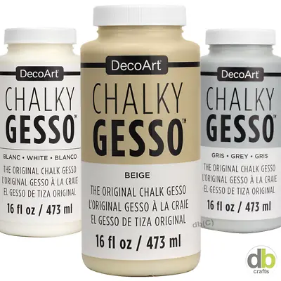 £15.99 • Buy DecoArt Chalky GESSO Matte Primer ( For Oil And Acrylic Paint On Canvas Boards )