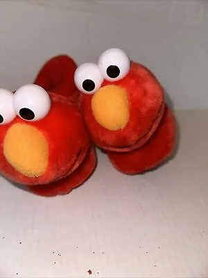 NWOT Sesame Street Elmo Sock Top Puppet Slippers Toddlers Size 9-10 • $12