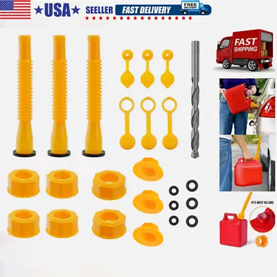 3-Kit Gas Can Nozzle Upgrade Style Gas Can Spouts For Gasoline 1/2/5/10 Gallon • $13.28