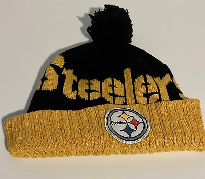 Mitchell & Ness NFL Pittsburgh Steelers Beanie Cap With Knit Ball • $6.99