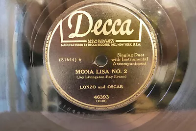 Lonzo And Oscar Mona Lisa No.2 / Charming Betsy 1952 Decca 46393 Bluegrass • $14