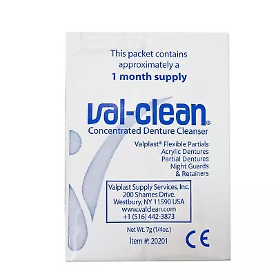 Val-Clean Concentrated Valplast Flexible Denture Cleaner 1 To 12 Sachets Sample • £35.50