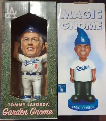 LA Dodgers Tommy Lasorda GARDEN GNOME +Magic Johnson GNOME LOT (NOT Bobbleheads) • $42.95