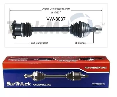 For VW Beetle Golf Jetta Front Driver Left Axle Shaft Assembly SurTrack VW-8037 • $89.84