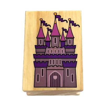 Melissa & Doug Princess Cinderella's Castle Wood Mounted Rubber Stamp • $4.95