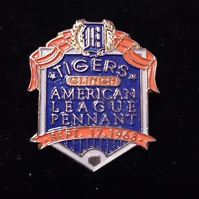 Detroit Tigers Clinch American League Pennant 1968 Pin Signed MLB 1993  • $19.99