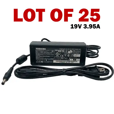 LOT OF 25 Toshiba 75W AC Adapter Laptop Charger ADP-75SB AB PA3468U-1ACA W/ Cord • $250.80