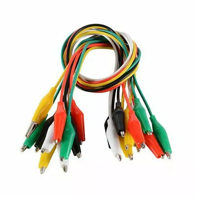 10pcs Electrical Alligator Clips Double End Crocodile DIY Leads Wire Jumper Test • $11.99