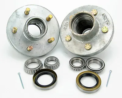 (2)- Boat Trailer Hot Dipped Galvanized 3500lbs Hub 5 Bolt Lug With Bearing Kit • $103.42