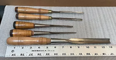 Vintage Buck Brothers Chisel Lot Wood Working Lathe Tools Please Read • $14.95