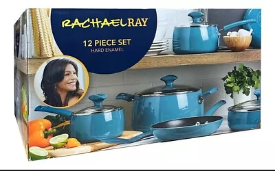 Rachel Ray Cityscapes 12-Piece Porcelain Enamel Nonstick Cookware Set • $119
