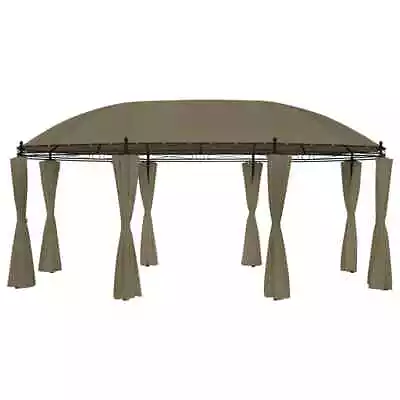 Luxury Outdoor Gazebo With Curtains UV Resistant Polyester Garden Patio Tent • $342.85