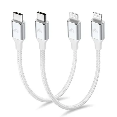 USB C To Lightning Cable 0.3M 2Pack Short IPhone Charger Cable Apple MFi • $19.99