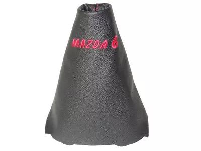 Shift Boot For Mazda 6 2008-2013 Leather  MAZDA 6  Red Embroidery • $39.99