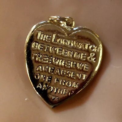 9 Ct GOLD  New Solid Prayer Heart Charm • £149.95