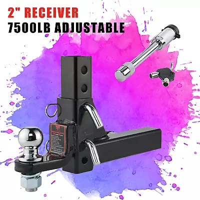 TYT Adjustable Trailer Hitch Ball Mount 2 Receiver 2  Ball For Heavy Duty Truck • $75.99