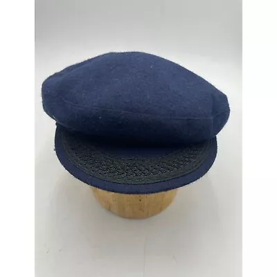 Vintage Fantastic Navy Wool Fisherman Hat! Size X Large- • $24