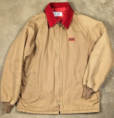 $37 • Buy Vintage Wiman Made In USA Canvas Jacket Vintage Mens Corduroy Collar. Insulated
