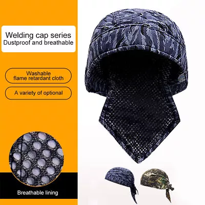 Protective Welding Hat Flame Retardant Fire Resistant Head Bandana Welders Cap • $12.49