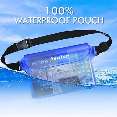 Waterproof Bag 100% Water Secure Pouch Wallet Dry Waist Bag • £3.05