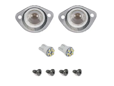 1979-1993 Mustang Rear License Plate Light Lens Covers W/ 194 LED Bulbs Screws • $21.60