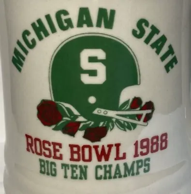 1988 Michigan State University Spartan Big Ten Football Champion Rose Bowl Mug • $26.99