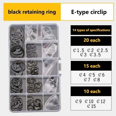 Circlip Set External Circlips Snap Ring Assortment Set Retaining Cir Clips • $9.45